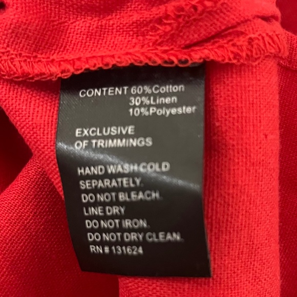 NWT Calessa Red Serape Embroidered Floral Tunic Top Medium - Picture 7 of 7